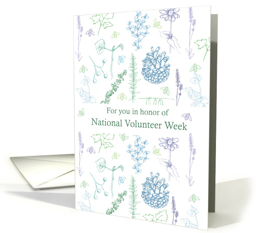 For You In Honor Of National Volunteer Week Botanical Plants card