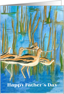 Happy Father’s Day for Dad Avocets Shore Birds Water Fowl card