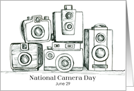 National Camera Day June 29 Black Pen and Ink Sketch card