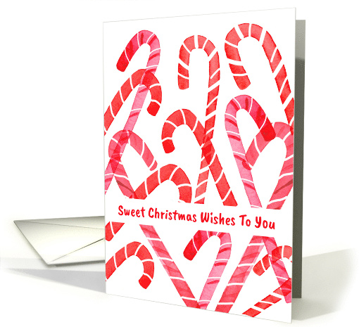 Sweet Christmas Wishes To You Holiday Candy Canes card (1689554)