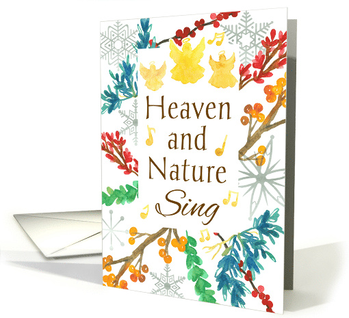 Heaven And Nature Sing Angels Religious Christmas card (1690118)