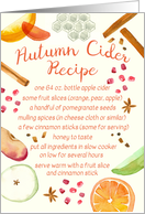 Autumn Cider Recipe Fruit Spice Honeycomb card