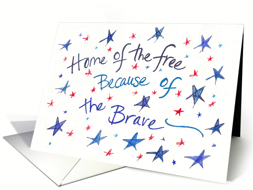 Military Appreciation Stars and Stripes Thank You Soldier card