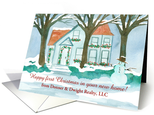 First Christmas In New Home From Realtor Custom Name card (1704948)