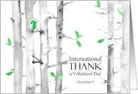 International Thank A Volunteer Day December 5 Aspen Trees card