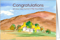 Congratulations New Home In Mountains Autumn Landscape card