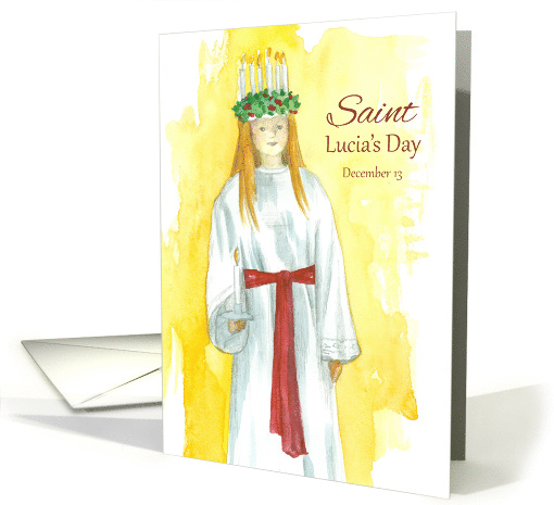 Saint Lucia's Day December 13 Christian Catholic Feast Day card