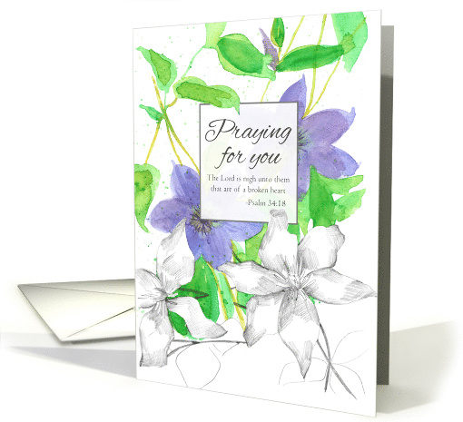Praying For You Psalms Bible Verse Clematis Flower... (1727114)