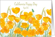 California Poppy Day April 6 Watercolor Flowers card