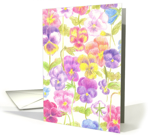 Hello Special Friend Pansy Flowers Illustration card (172960)
