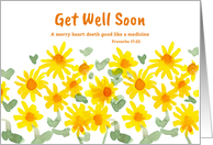 Get Well Soon Proverbs Bible Verse Religious Flowers card