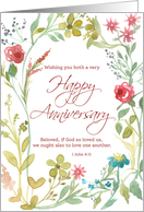 Happy Anniversary John Bible Verse Christian Roses card