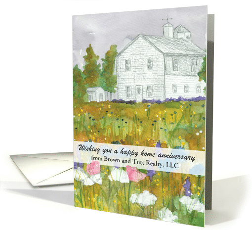 Happy Home Anniversary Farmhouse Flower Meadow card (1732300)