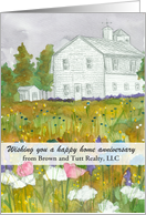 Happy Home Anniversary Farmhouse Flower Meadow card