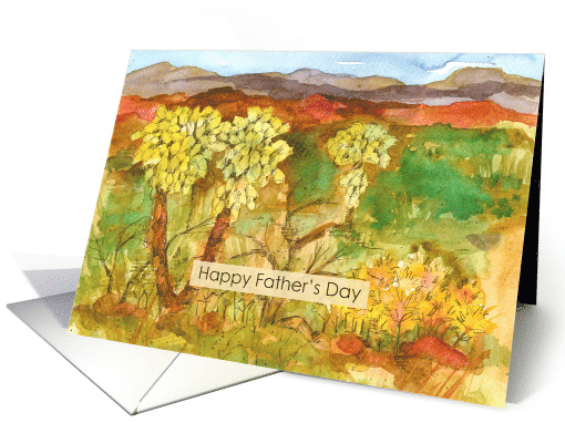 Happy Father's Day Cactus Desert Landscape card (1732950)