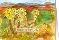 Happy Father’s Day Cactus Desert Landscape card