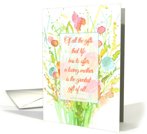 Happy Mother's Day Kindness Verse Flower Bouquet card (173364)