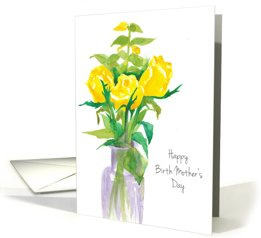Happy Birth Mother's Day Yellow Rose Bouquet card (1734160)