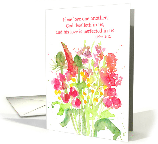 I Love You Bible Verse John Flower Bouquet Spatter card (1734162)