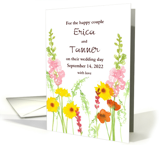 September Wedding Congratulations Custom Name card (1736278)