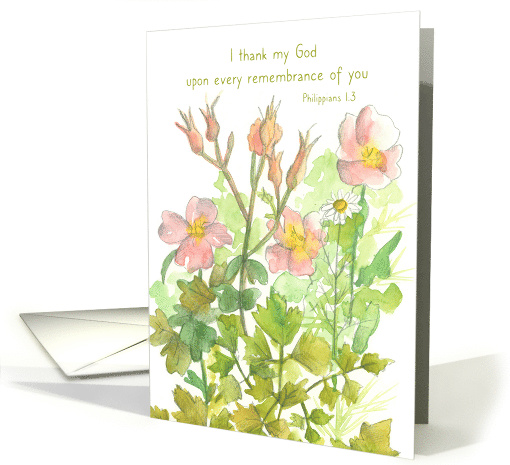 Thinking of You Bible Verse Philippians Primrose card (1736542)