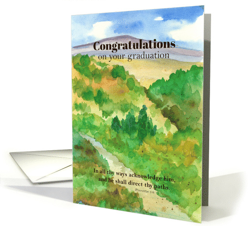 Graduation Congratulations Bible Verse Proverbs Spatter Spots card