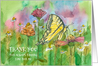 Thank You For Finding Time For Me Butterfly card
