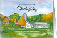 Blessings To You At Thanksgiving Bible Verse Barns card