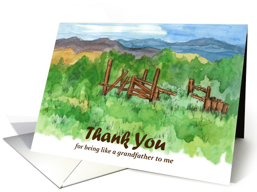 Thank You Like A Grandfather To Me Ranch Corral card (1741528)
