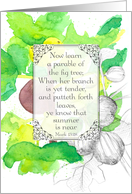 Happy Summer Bible Verse Mark 13 Religious Fig Tree card