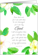 Encouragement Bible Verse Isaiah 41 Magnolia Flowers card