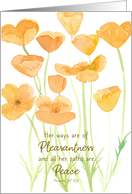 Friendship Proverbs Bible Verse California Poppies card