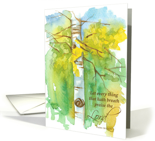 Happy Thanksgiving Bible Verse Psalm 150 Aspen card (1747028)