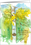 Happy Thanksgiving Bible Verse Psalm 150 Aspen card