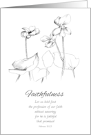 Fruit of the Spirit Faithfulness Bible Scripture Violets card