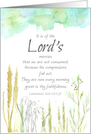 Have Faith Lamentations 3 Bible Scripture Botanical card