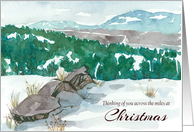 Merry Christmas Across The Miles Desert Landscape card