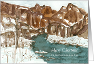 Merry Christmas Friend Like A Son To Me Winter Landscape card