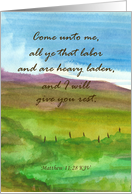 Praying For you Matthew Bible Scripture Desert Landscape card