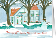 Merry Christmas From Our New Home Winter Snow card