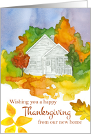 Happy Thanksgiving From Our New Home Autumn Trees card