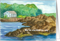 Beach House Our New Home Rocky Coastline card