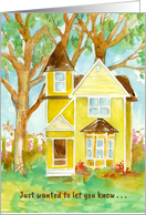 Victorian Tudor House Trees Our New Home Address card