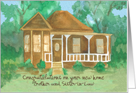 Congratulations New Home Brother and Sister in Law Custom card