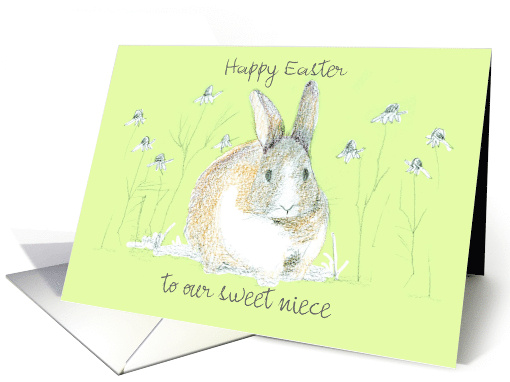Happy Easter Niece Bunny Rabbit Personalized card (1758432)