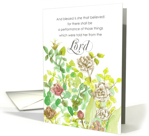 Baptism Congratulations Luke Bible Scripture Roses card (1764232)