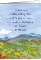 Happy Spring Scripture Isaiah Religious Desert Flowers card