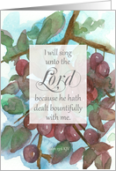 Cancer Free Congratulations Psalms Bible Scripture Fruit Tree card