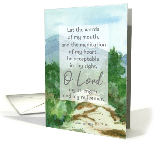 Ordination Congratulations Psalms Bible Scripture Mountains card