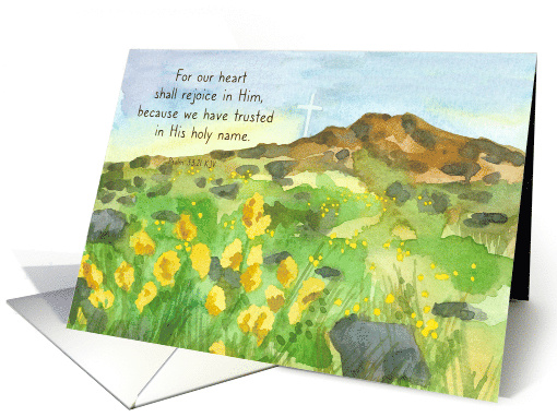 Ordination Anniversary Psalms Bible Scripture Wildflowers card